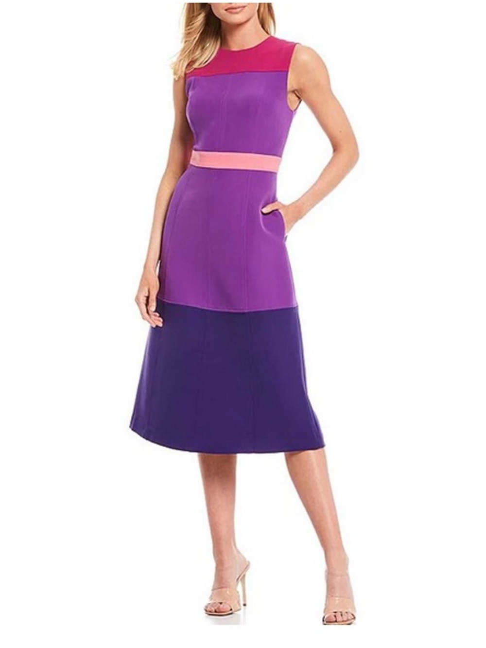 LDT Tyra Colorblock Sleeveless‎ Dress NWT